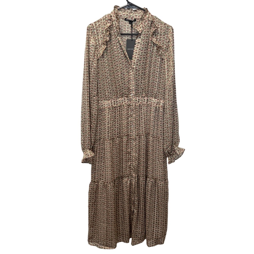 Amber's Cornucopia Lightweight Long Sleeve Dress Button Front Women's Size L NWT